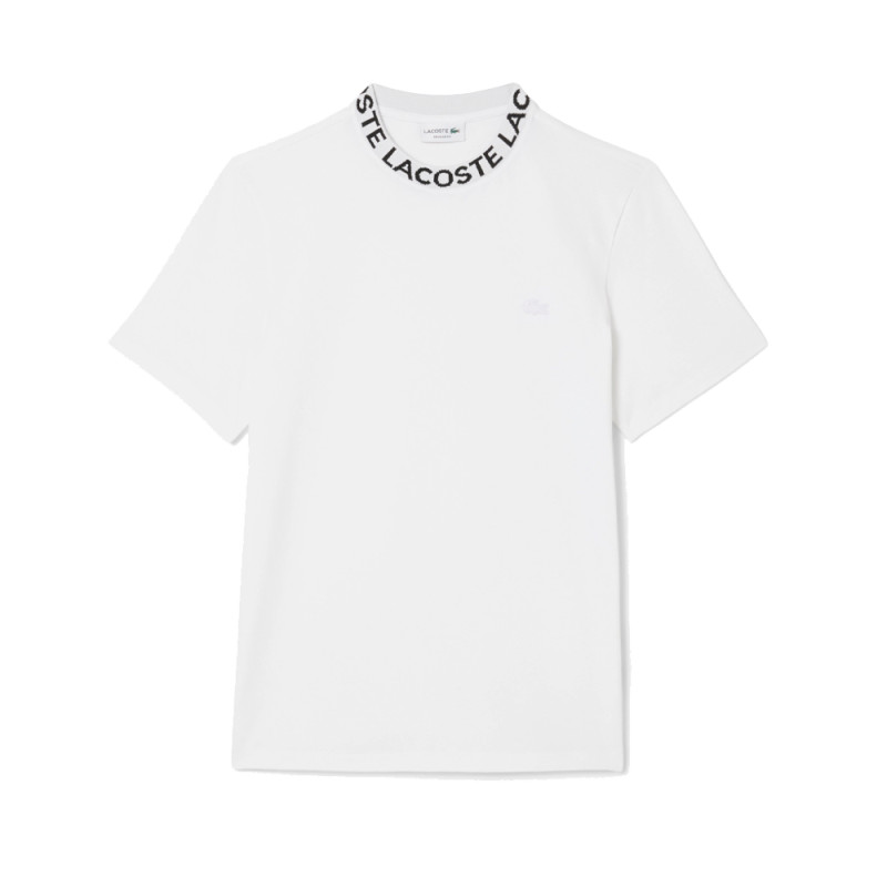 T-shirt Homme Lacoste – Blanc – Piqué Ultra-Léger & Col Jacquard Siglé