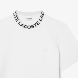 T-shirt Homme Lacoste – Blanc – Piqué Ultra-Léger & Col Jacquard Siglé