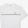 T-shirt Homme Lacoste – Blanc – Jersey de Coton & Liseré Contrastant