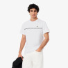 T-shirt Homme Lacoste – Blanc – Jersey de Coton & Liseré Contrastant