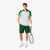 Polo Blanc et Vert Lacoste Tennis color-block imprimé – Élégance sportive et performance