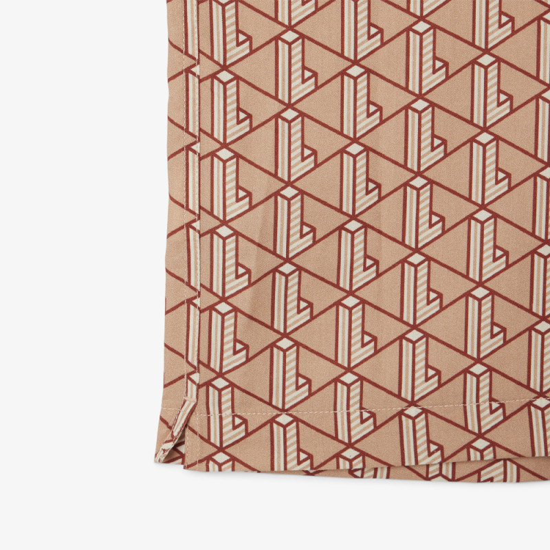 Chemise Homme Lacoste – Rose – Monogramme Iconique & Coupe Droite