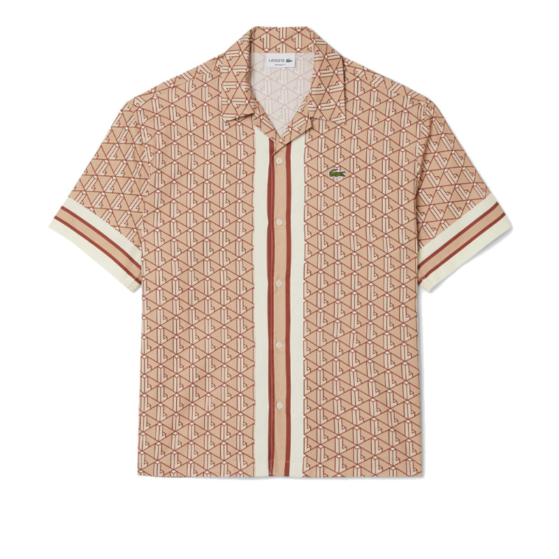 Chemise Homme Lacoste – Rose – Monogramme Iconique & Coupe Droite