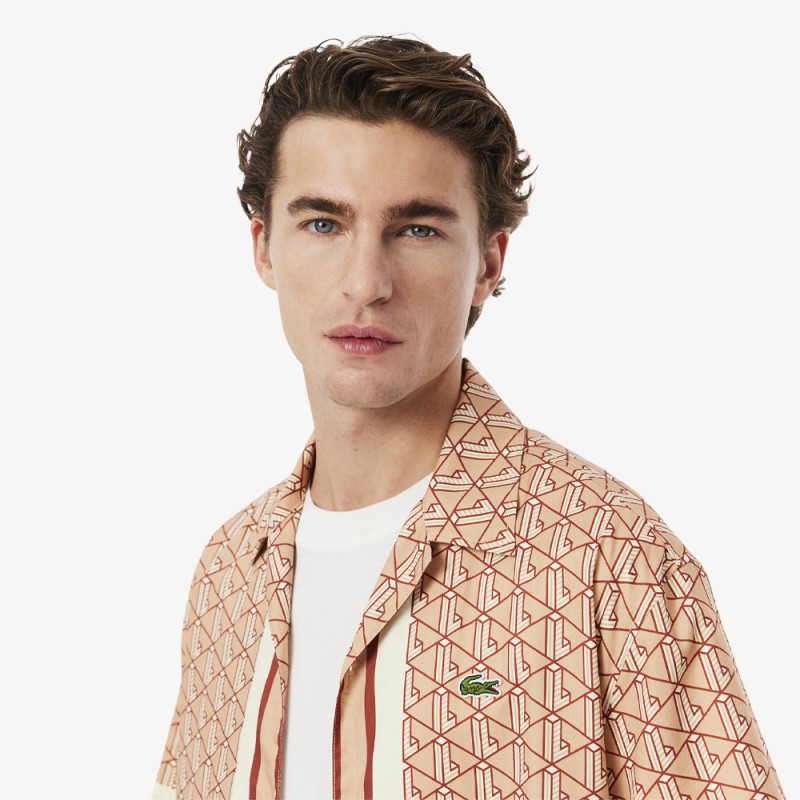 Chemise Homme Lacoste – Rose – Monogramme Iconique & Coupe Droite