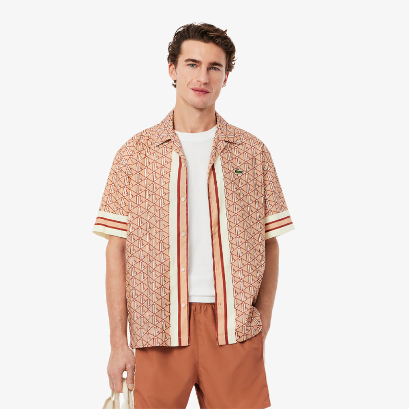 Chemise Homme Lacoste – Rose – Monogramme Iconique & Coupe Droite