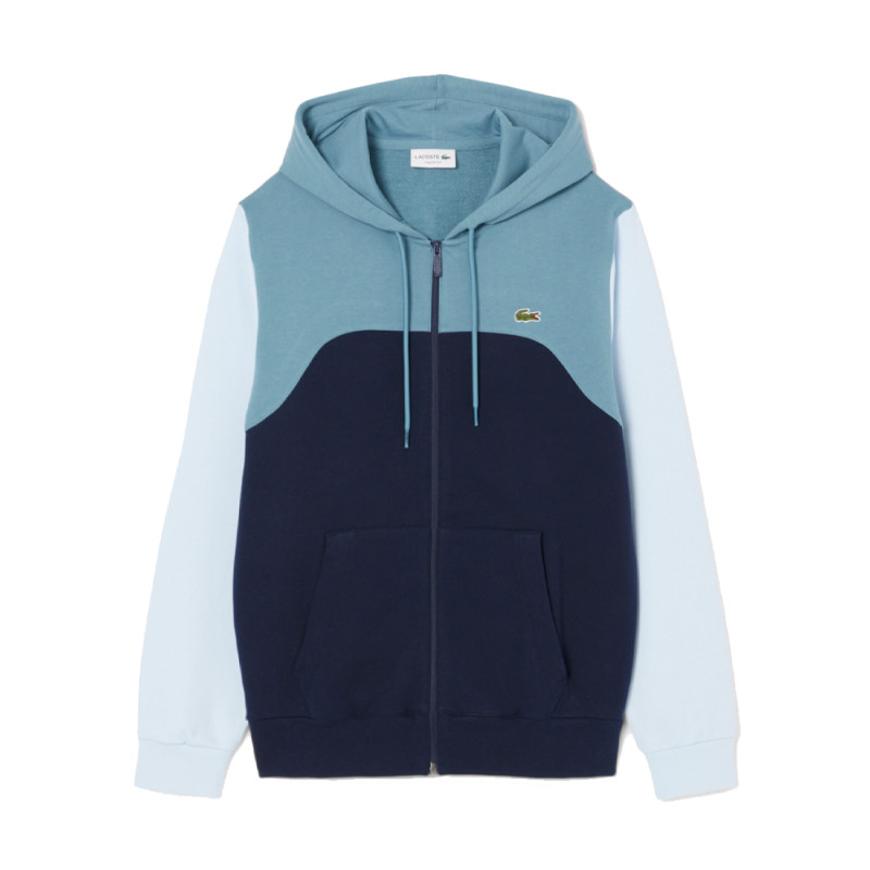 Sweatshirt Homme Lacoste – Bleu – Molleton de Coton & Design Color-Block