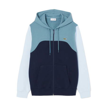 Sweatshirt Homme Lacoste – Bleu – Molleton de Coton & Design Color-Block