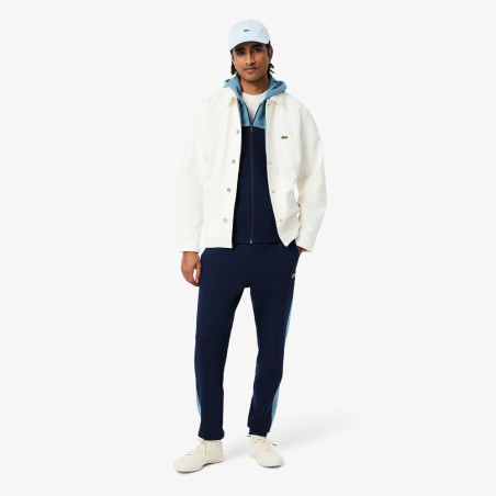 Sweatshirt Homme Lacoste – Bleu – Molleton de Coton & Design Color-Block