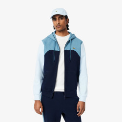 Sweatshirt Homme Lacoste – Bleu – Molleton de Coton & Design Color-Block