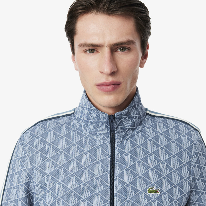 Veste de survêtement Homme Lacoste – Bleu – Monogramme Jacquard & Coupe Regular Fit
