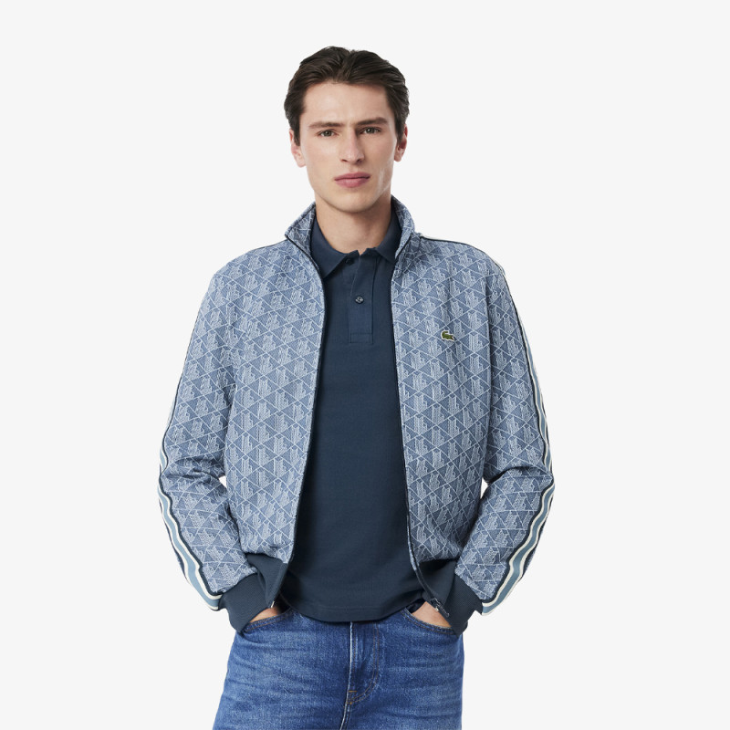 Veste de survêtement Homme Lacoste – Bleu – Monogramme Jacquard & Coupe Regular Fit