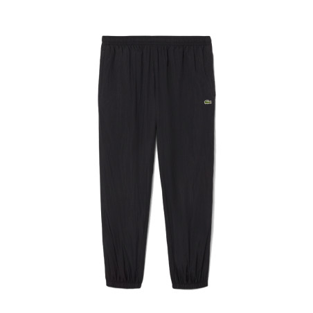 Pantalon de survêtement Homme Lacoste – Noir – Molleton de Coton Biologique & Détails Cargo