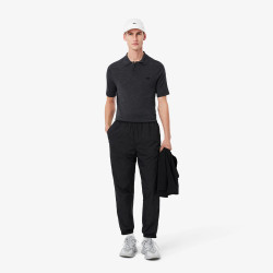 Pantalon de survêtement Homme Lacoste – Noir – Molleton de Coton Biologique & Détails Cargo