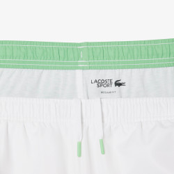 Ensemble de survêtement Lacoste Tennis – Blanc & Vert – Taffetas Recyclé & Design Color-Block