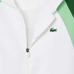 Ensemble de survêtement Lacoste Tennis – Blanc & Vert – Taffetas Recyclé & Design Color-Block