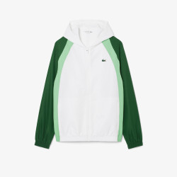 Ensemble de survêtement Lacoste Tennis – Blanc & Vert – Taffetas Recyclé & Design Color-Block