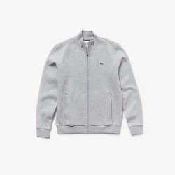 Sweatshirt Lacoste SPORT gris chiné zippé en molleton