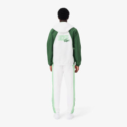 Ensemble de survêtement Lacoste Tennis – Blanc & Vert – Taffetas Recyclé & Design Color-Block