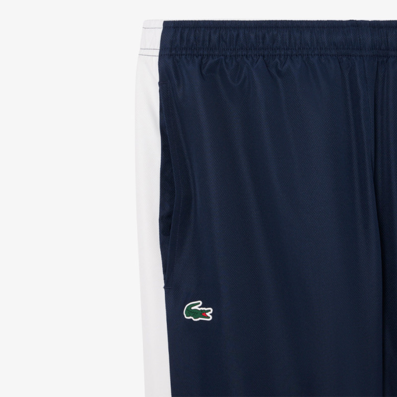 Ensemble de survêtement Lacoste Tennis – Blanc & Bleu Marine – Taffetas Recyclé & Design Color-Block