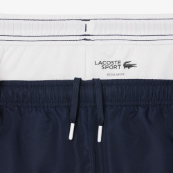 Ensemble de survêtement Lacoste Tennis – Blanc & Bleu Marine – Taffetas Recyclé & Design Color-Block