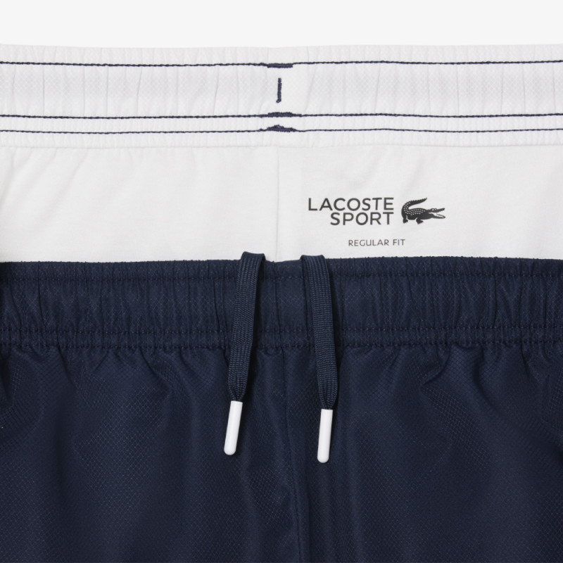 Ensemble de survêtement Lacoste Tennis – Blanc & Bleu Marine – Taffetas Recyclé & Design Color-Block