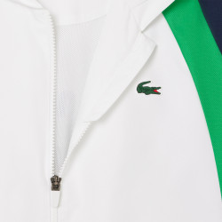 Ensemble de survêtement Lacoste Tennis – Blanc & Bleu Marine – Taffetas Recyclé & Design Color-Block