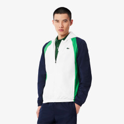 Ensemble de survêtement Lacoste Tennis – Blanc & Bleu Marine – Taffetas Recyclé & Design Color-Block