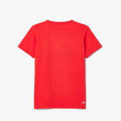 T-shirt Enfant Lacoste Sport – Rouge – Coton Technique & Coupe Oversize