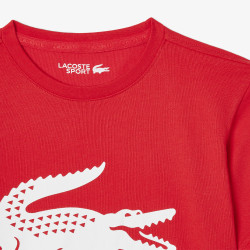 T-shirt Enfant Lacoste Sport – Rouge – Coton Technique & Coupe Oversize