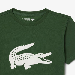 T-shirt Enfant Lacoste Sport – Vert – Coton Technique & Coupe Oversize