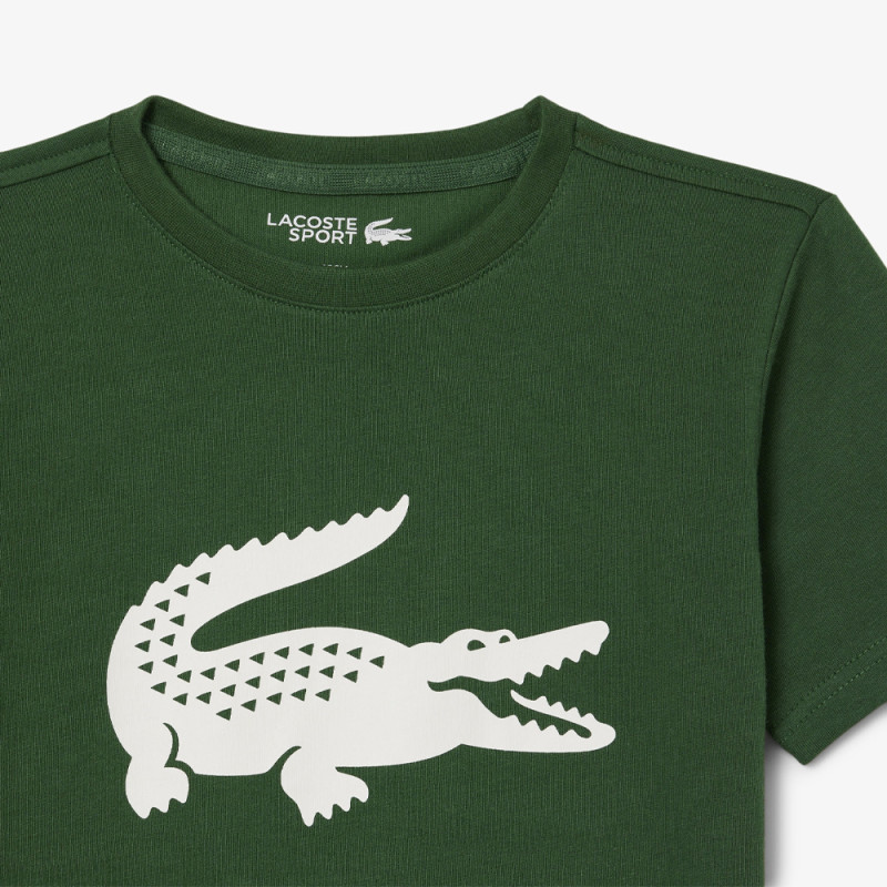 T-shirt Enfant Lacoste Sport – Vert – Coton Technique & Coupe Oversize