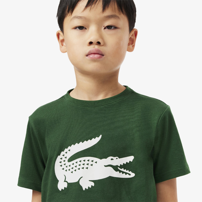T-shirt Enfant Lacoste Sport – Vert – Coton Technique & Coupe Oversize