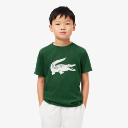 T-shirt Enfant Lacoste Sport – Vert – Coton Technique & Coupe Oversize