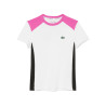T-shirt Enfant Lacoste Tennis – Blanc et Rose – Piqué Ultra Dry & Design Sportif