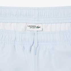 Short Enfant Lacoste Sport – Bleu Clair – Taffetas Diamanté Recyclé & Confort Optimal