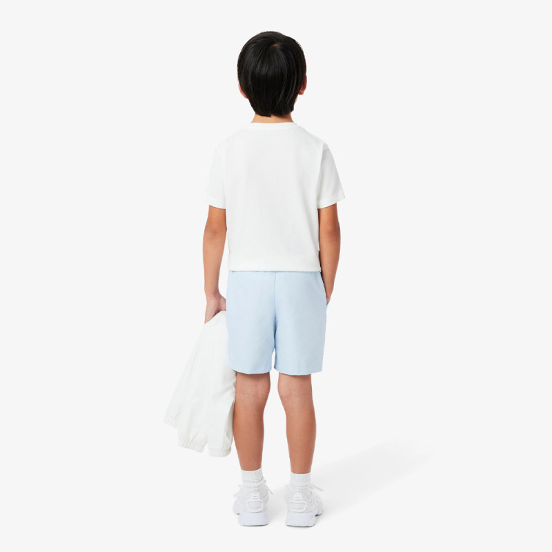Short Enfant Lacoste Sport – Bleu Clair – Taffetas Diamanté Recyclé & Confort Optimal