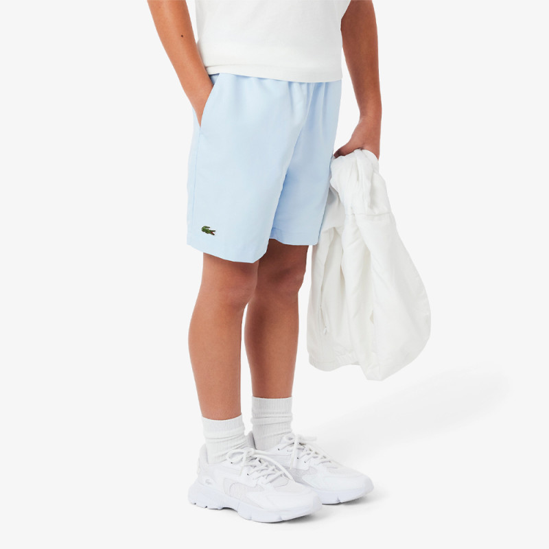 Short Enfant Lacoste Sport – Bleu Clair – Taffetas Diamanté Recyclé & Confort Optimal