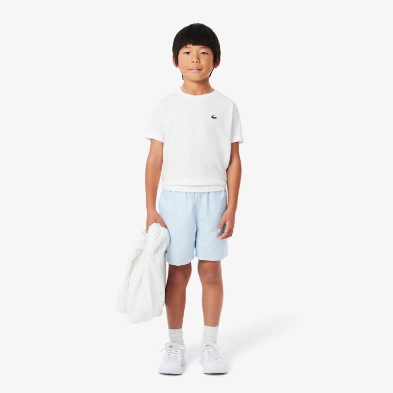 Short Enfant Lacoste Sport – Bleu Clair – Taffetas Diamanté Recyclé & Confort Optimal