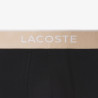 Lot de 3 boxers courts Lacoste – Noir et Marron – Coton Stretch & Ceinture Siglée