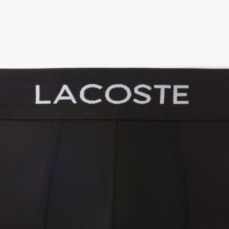 Lot de 3 boxers courts Lacoste Noir – Microfibre Recyclée | DM'Sports