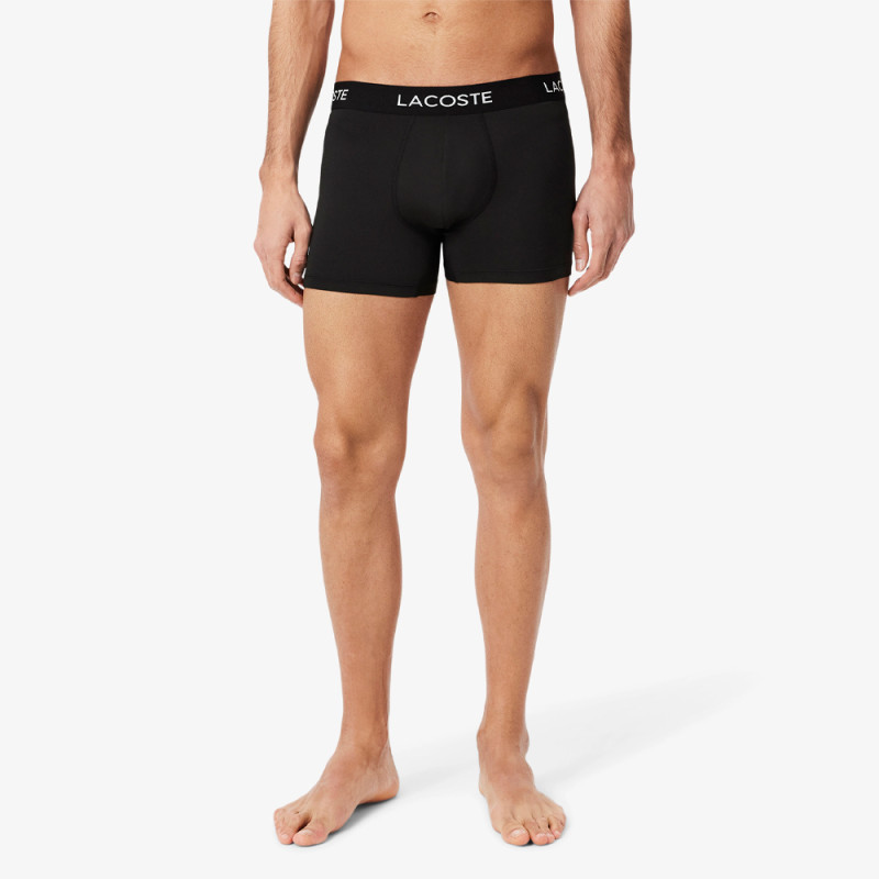 Lot de 3 boxers courts Lacoste Noir – Microfibre Recyclée | DM'Sports