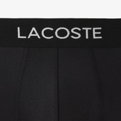 Lot de 3 boxers courts Lacoste – Gris – Microfibre Recyclée & Ceinture Effet Piqué