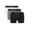 Lot de 3 boxers courts Lacoste – Gris – Microfibre Recyclée & Ceinture Effet Piqué
