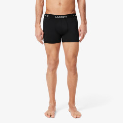 Lot de 3 boxers courts Lacoste – Gris – Microfibre Recyclée & Ceinture Effet Piqué