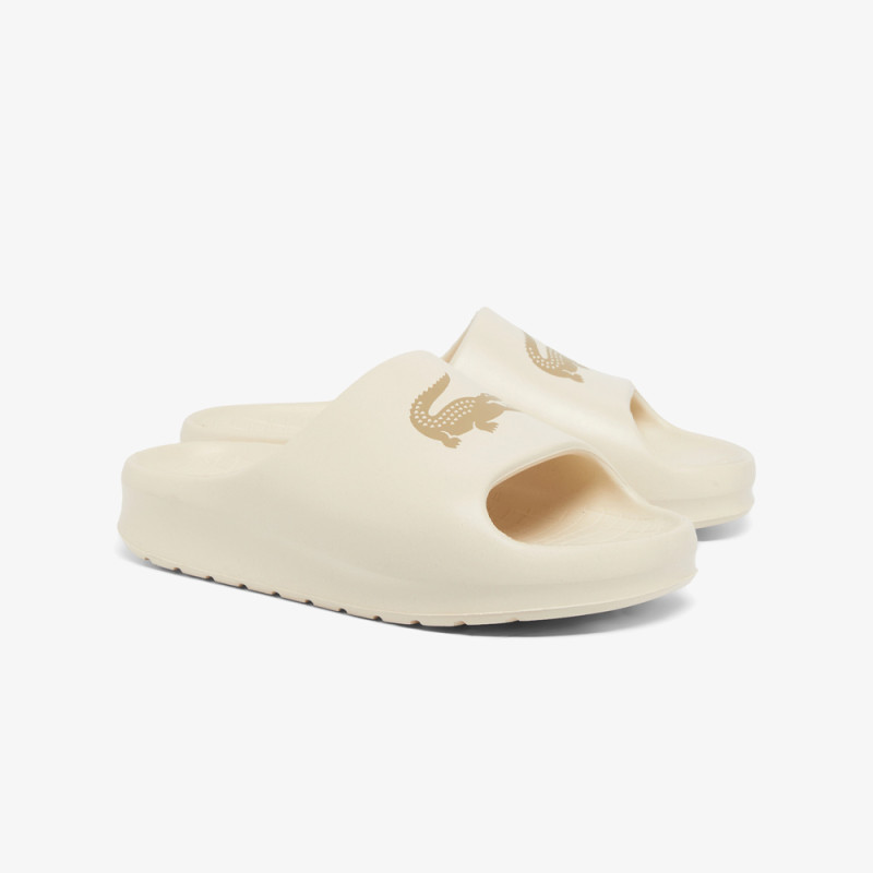 Claquettes Lacoste Serve Slide 2.0 Femme – Beige – Style Chunky & Confort Optimal