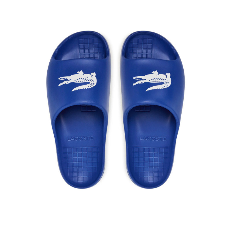 Claquettes Lacoste Serve Slide 2.0 Homme – Bleu – Design Épuré & Confort Optimal