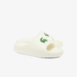 Claquettes Lacoste Serve Slide 2.0 Homme – Blanc – Design Épuré & Confort Optimal