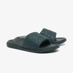 Claquettes Lacoste Serve Slide Dual Homme – Vert foncé – Confort Premium & Style Monogramme