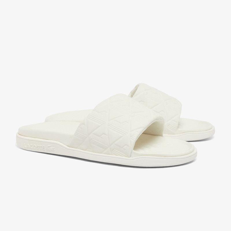 Claquettes Lacoste Serve Slide Dual Homme – Beige – Confort Premium & Style Monogramme