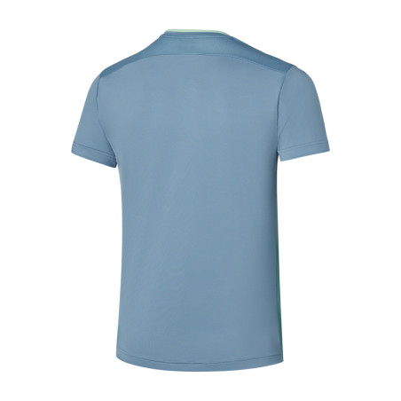 T-shirt Mizuno Frontier Shadow Graphic Homme – Bleu et Vert – Performance & Respirabilité
